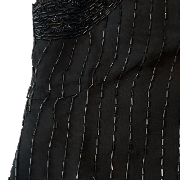 JOSEPH RIBKOFF Vintage Silk Sequinned Vest Size Small Black 100% Silk - Picture 10 of 10